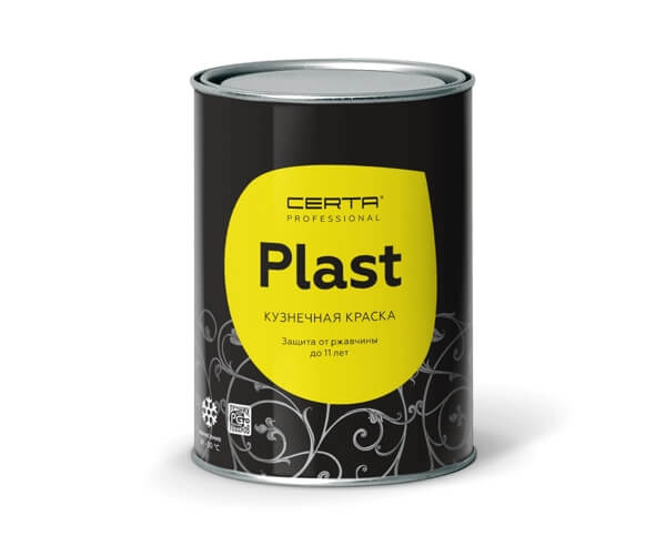 "CERTA-PLAST" с эффектом металлик черный (0,8кг)