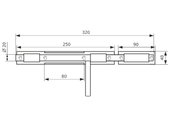 Засов ДОБРЫНЯ 300 мм1