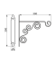 Кронштейн для кашпо мод9 30см - ч Кронштейн для кашпо мод9 30см - ч